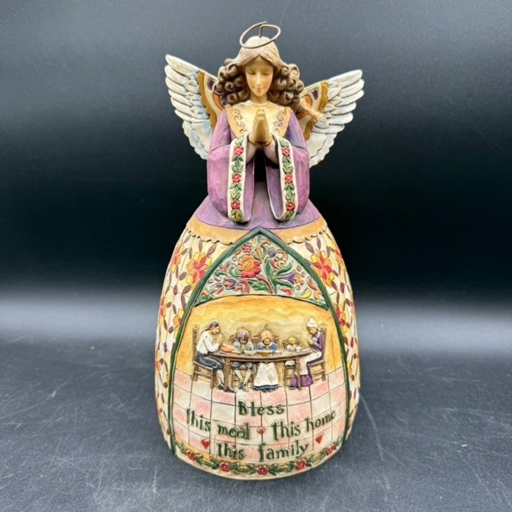 Jim Shore Heartwood Creek Prayer Of Thankfulness Angel Figurine OS Country Boho